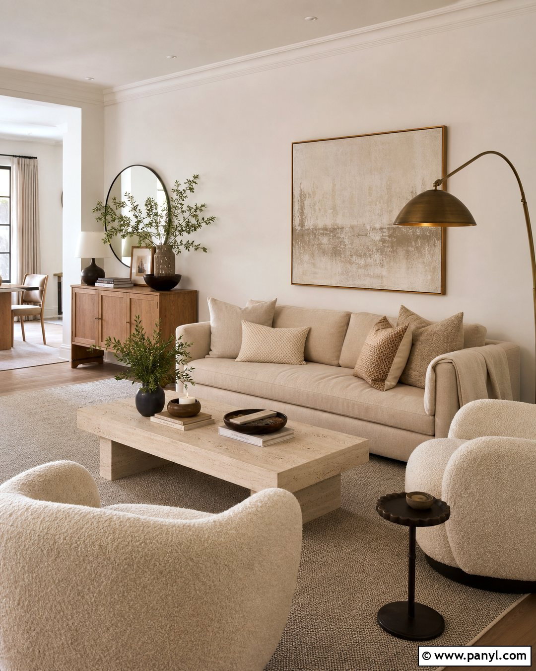 Light Beige Walls With Monochromatic Decor - 35 light beige walls