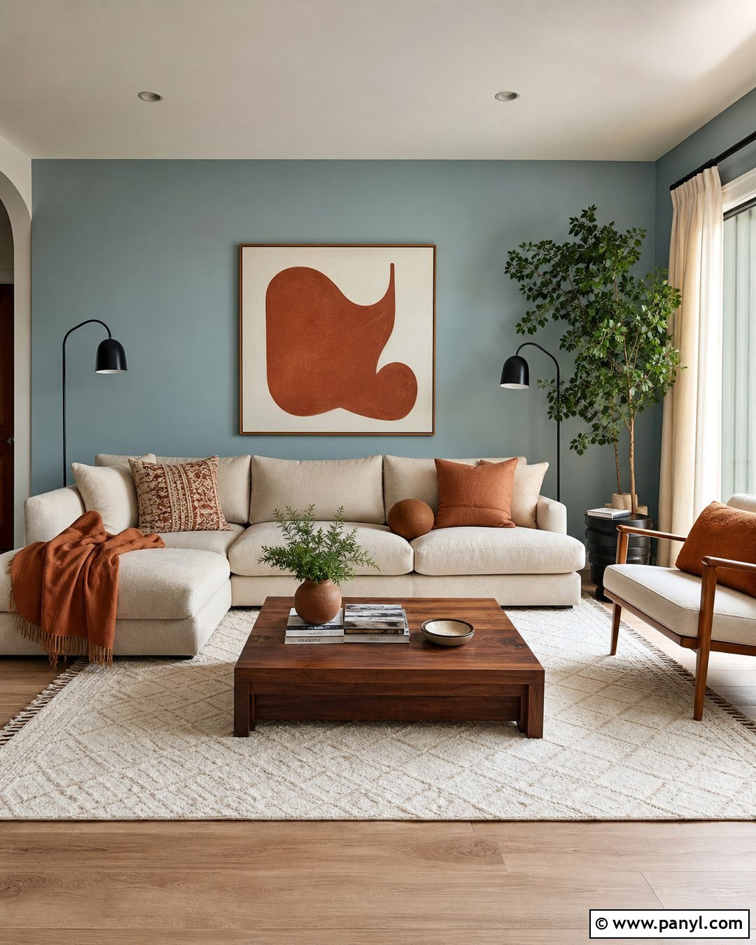 Light Blue Accent Wall Behind Sofa - 35 light blue accent wall ideas