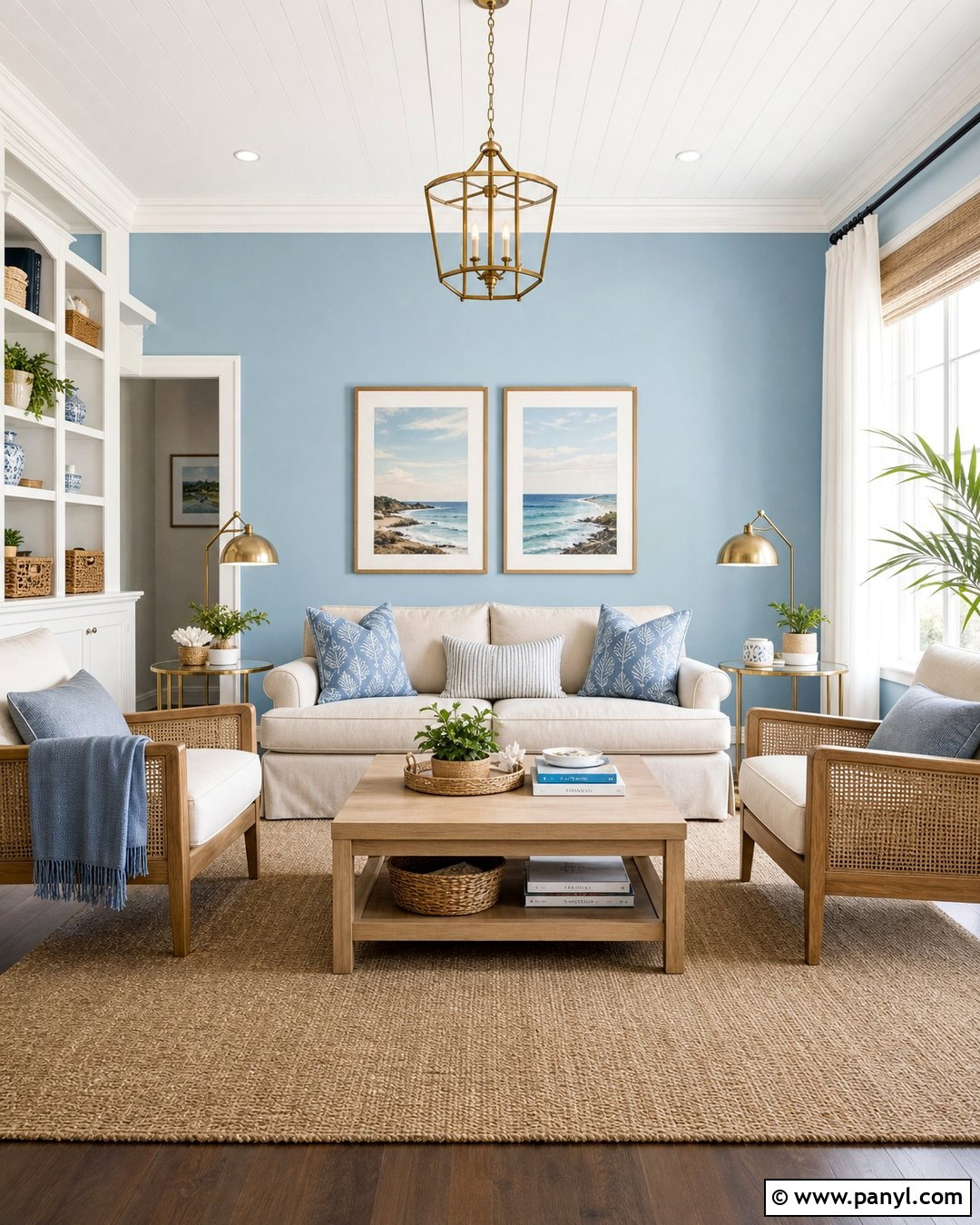 Light Blue Accent Wall Living Room - 35 light blue accent wall ideas