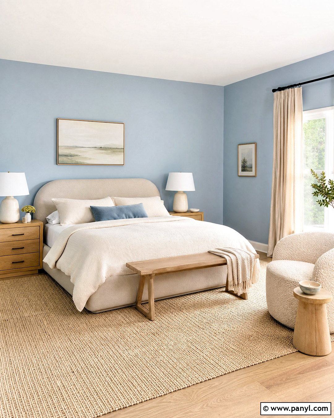 Light Blue And Beige Bedroom - 20 light blue wall bedroom ideas