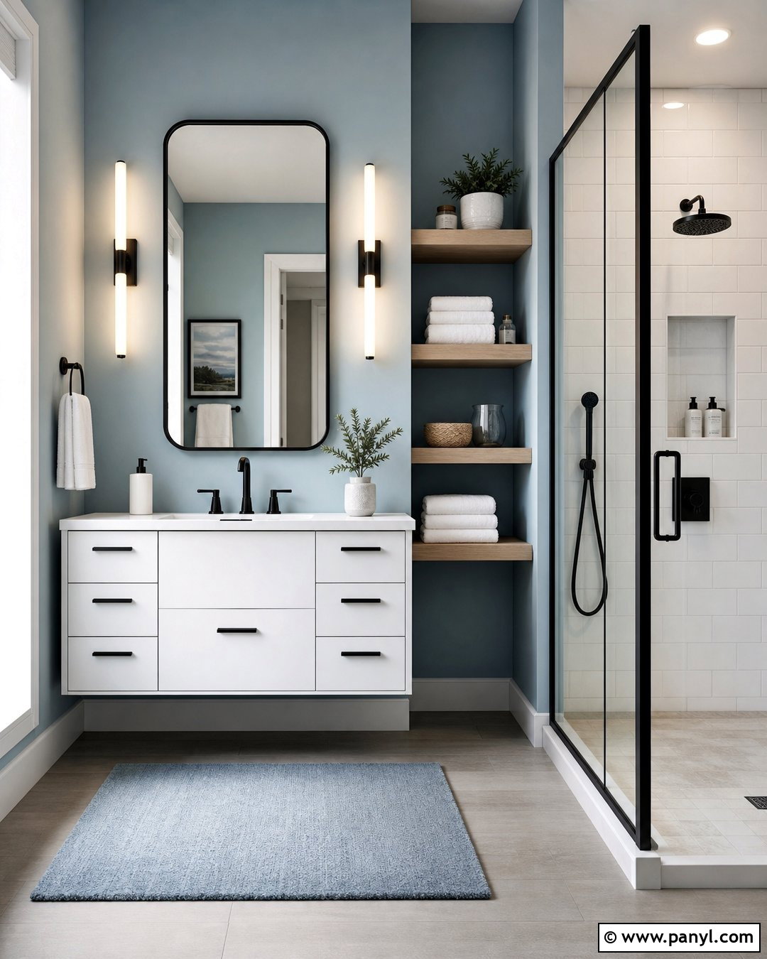 Light Blue And Black Bathroom - 20 Light Blue Color For Bathroom Ideas