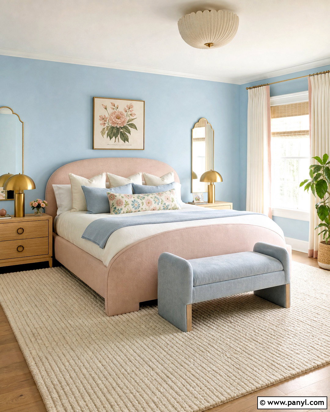 Light Blue And Blush Bedroom - 20 light blue interior ideas