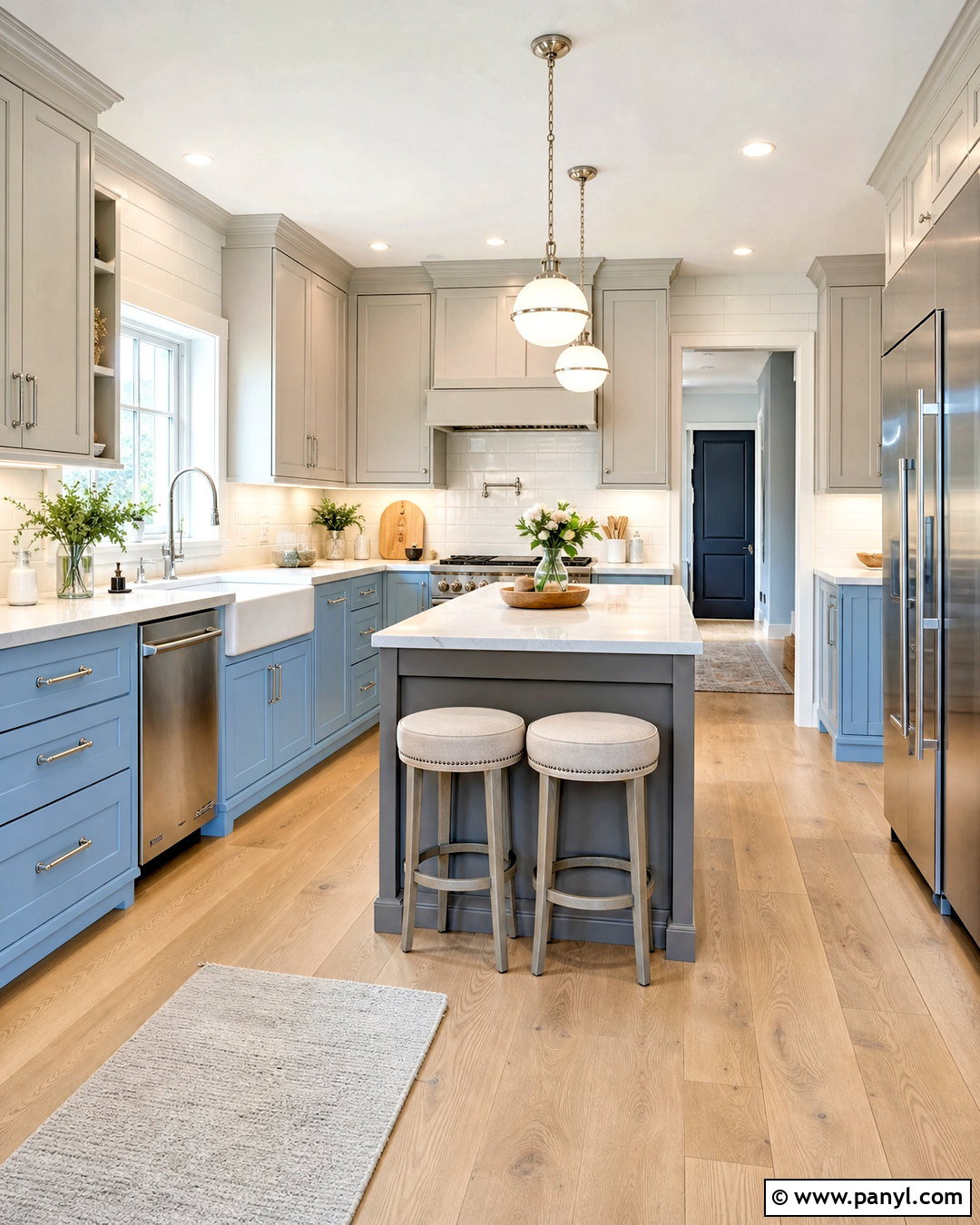 Light Blue And Dove Grey Kitchen - 20 grey and blue kitchen ideas