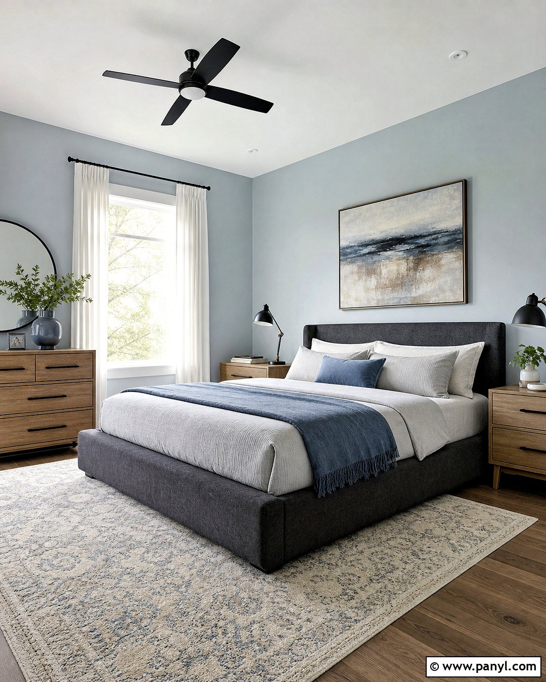 Light Blue And Gray Bedroom - 20 light blue wall bedroom ideas