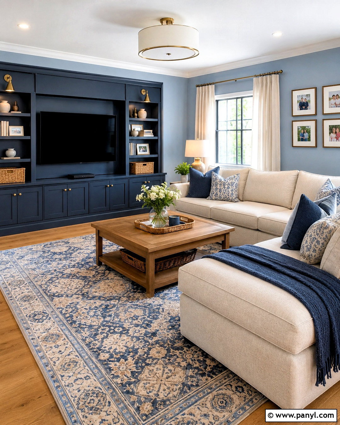 Light Blue And Navy Family Room - 20 light blue interior design ideas