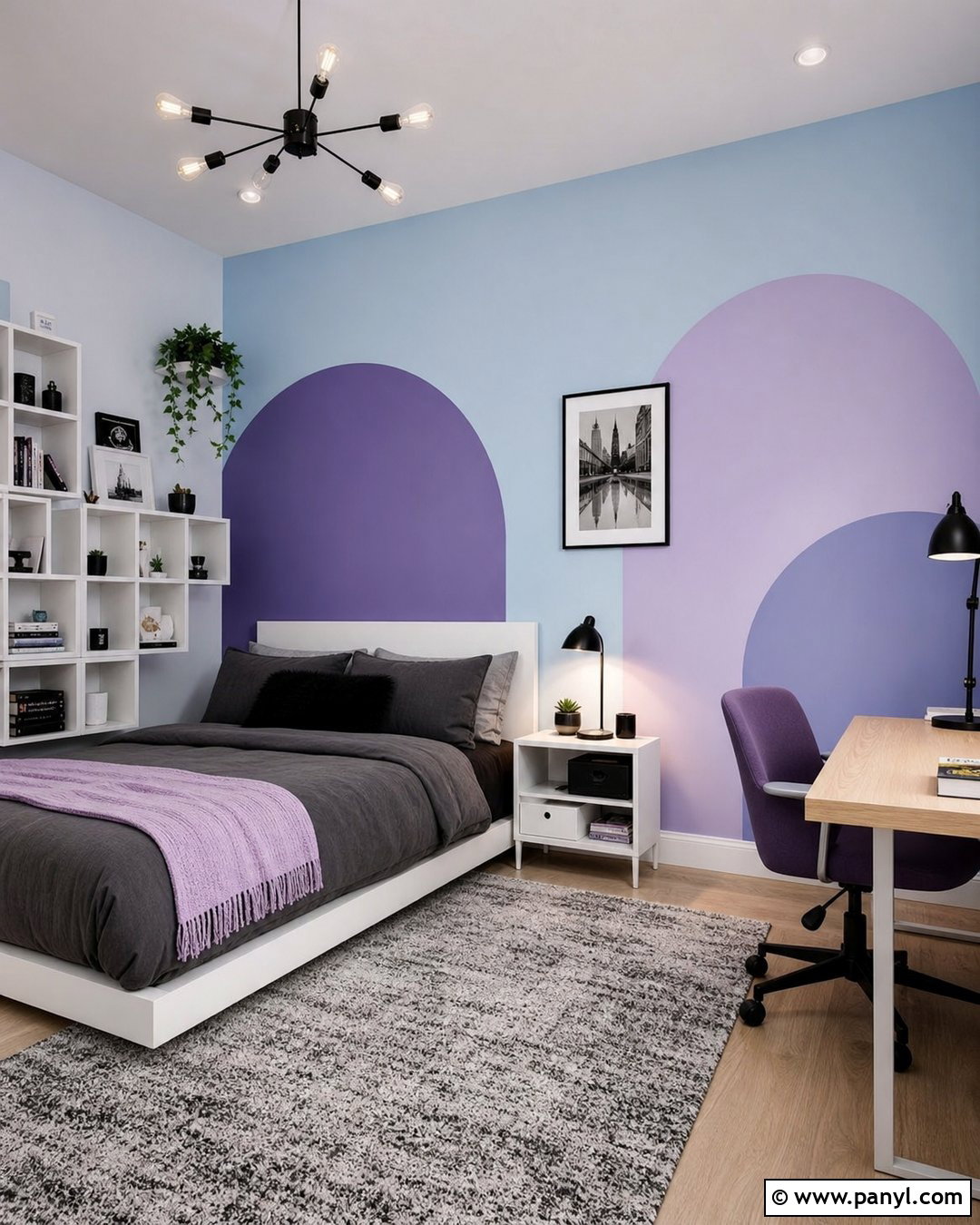 Light Blue And Purple Geometric Walls - 20 Light Blue And Purple Walls