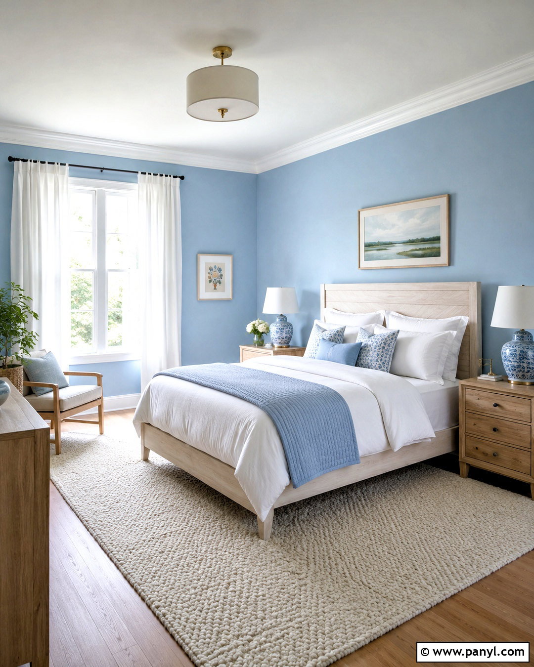 Light Blue And White Bedroom - 20 blue color bedroom ideas