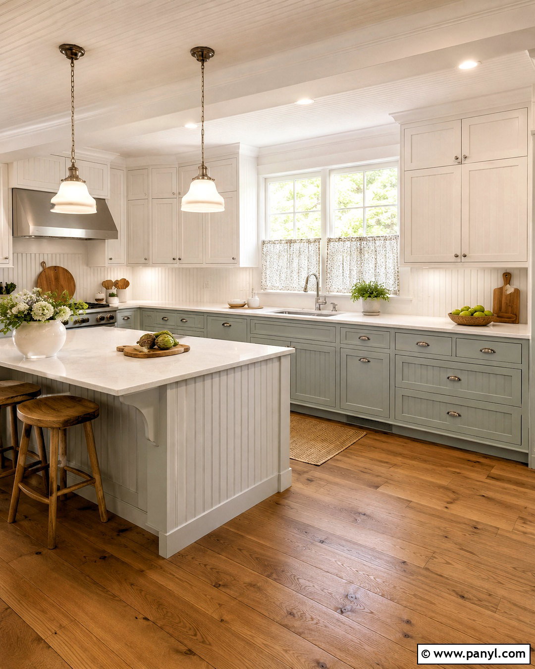 Light Blue And White Kitchen With Beadboard - 20 light blue and white kitchen ideas