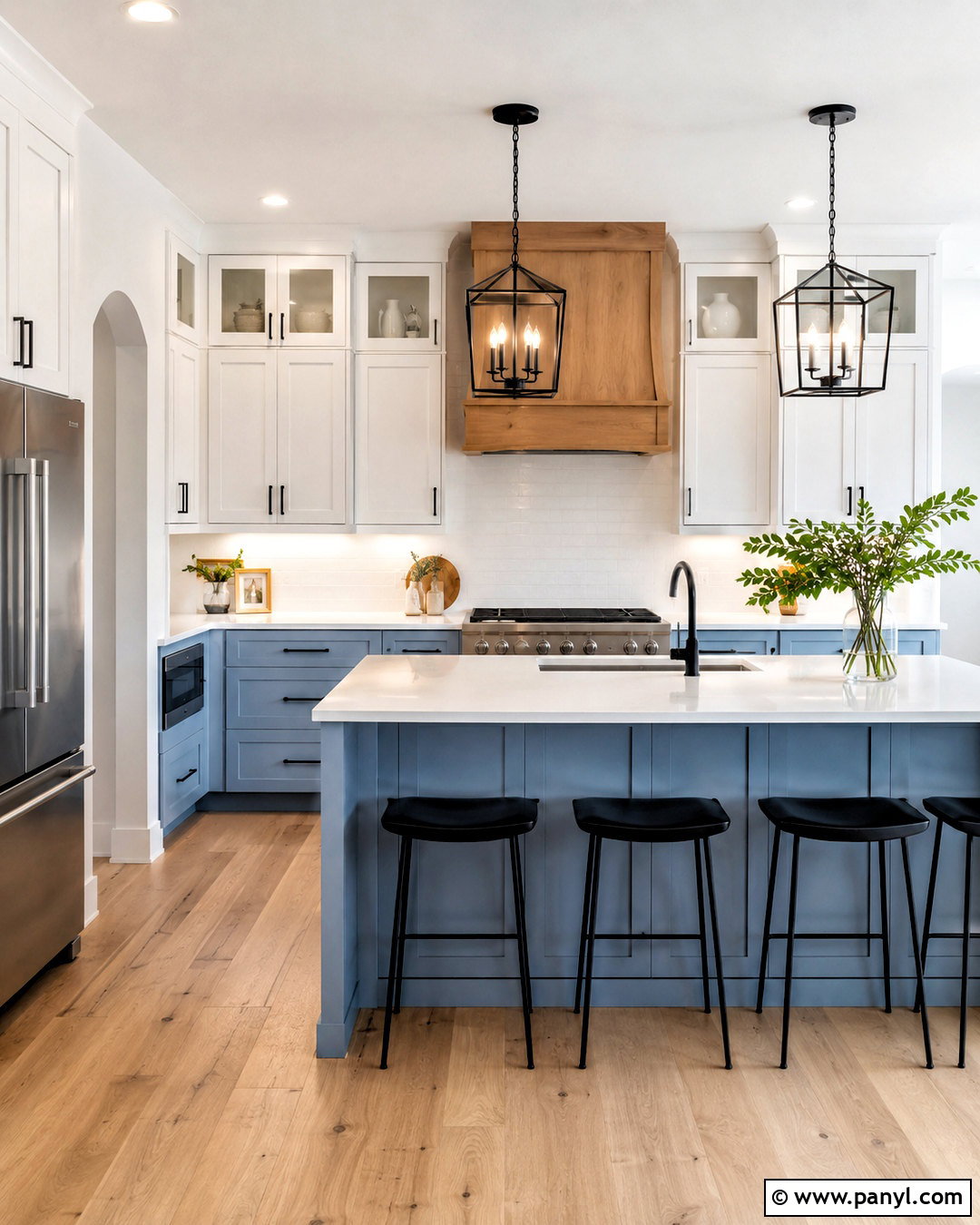 Light Blue And White Kitchen With Black Accents - 20 light blue and white kitchen ideas