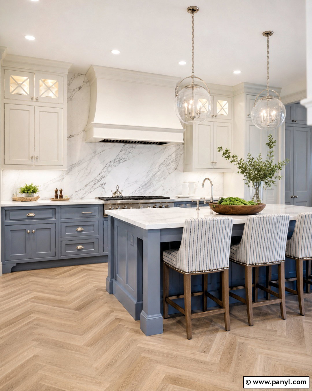 Light Blue And White Kitchen With Marble - 20 light blue and white kitchen ideas