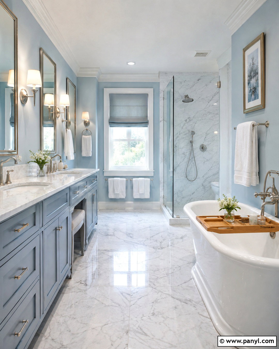 Light Blue And White Marble Bathroom - 20 light blue and white bathroom ideas