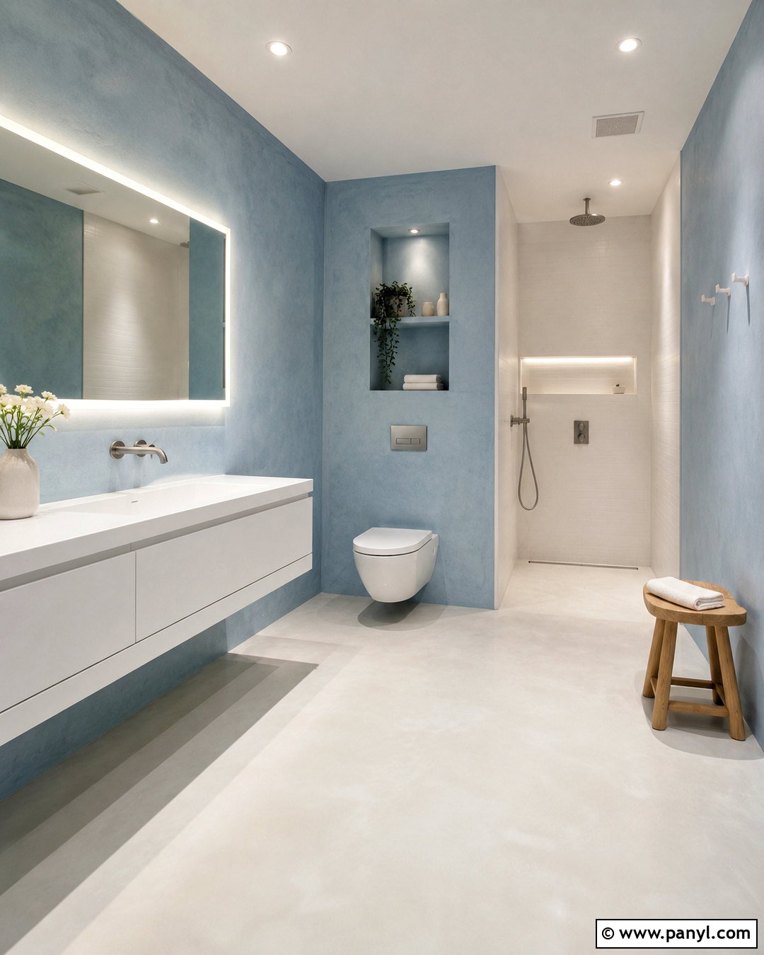 Light Blue And White Minimalist Bathroom - 20 light blue and white bathroom ideas