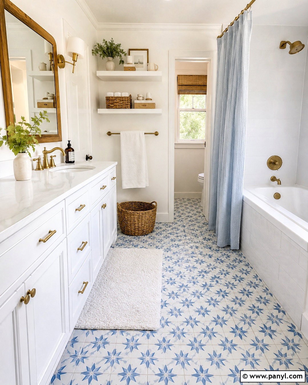 Light Blue And White Tile Floor Bathroom - 20 light blue and white bathroom ideas