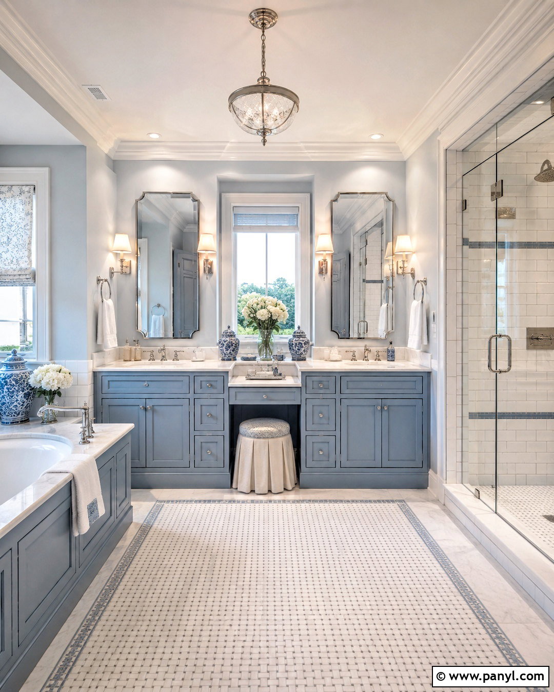 Light Blue And White Traditional Bathroom - 20 light blue and white bathroom ideas