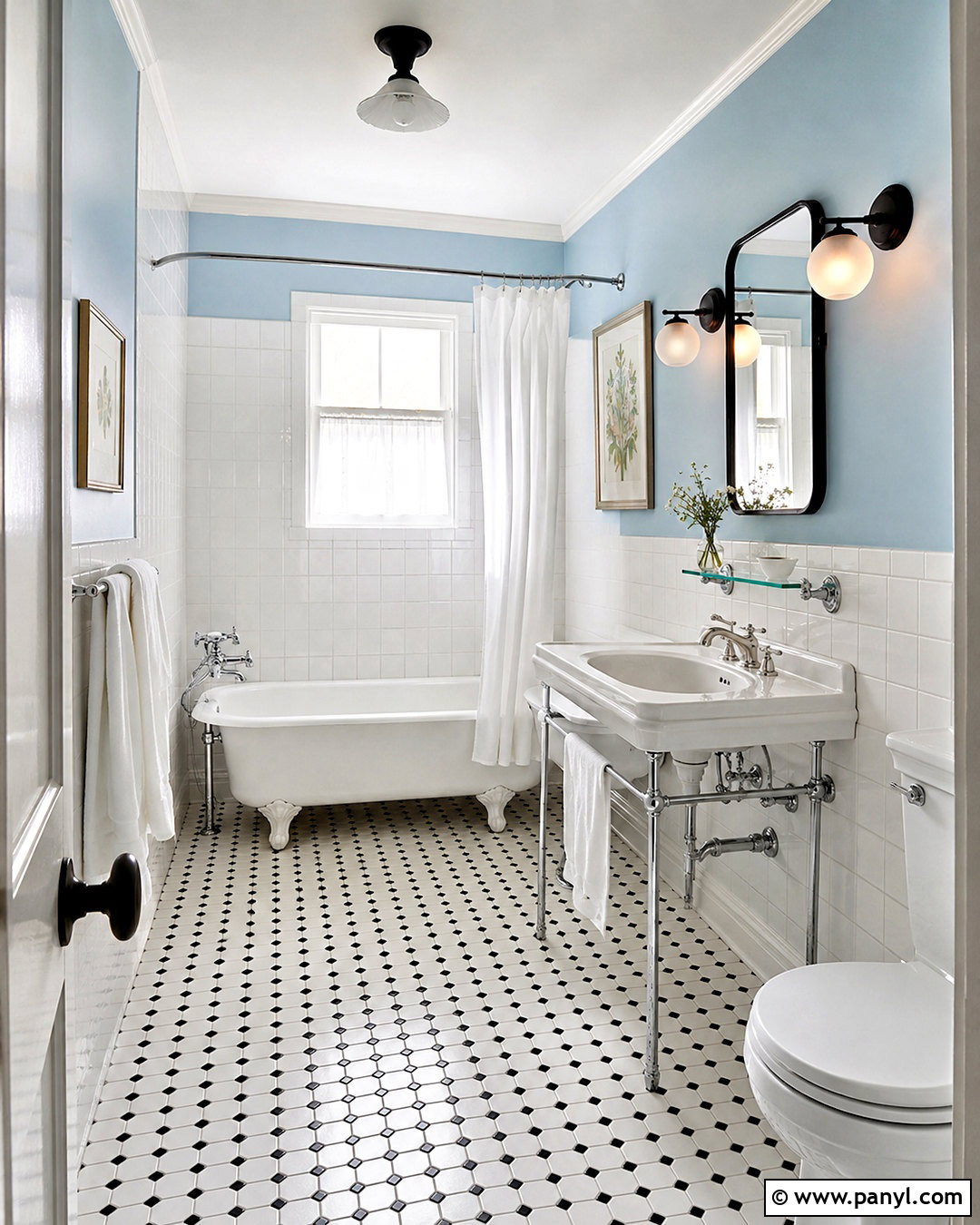 Light Blue And White Vintage Bathroom - 20 light blue and white bathroom ideas