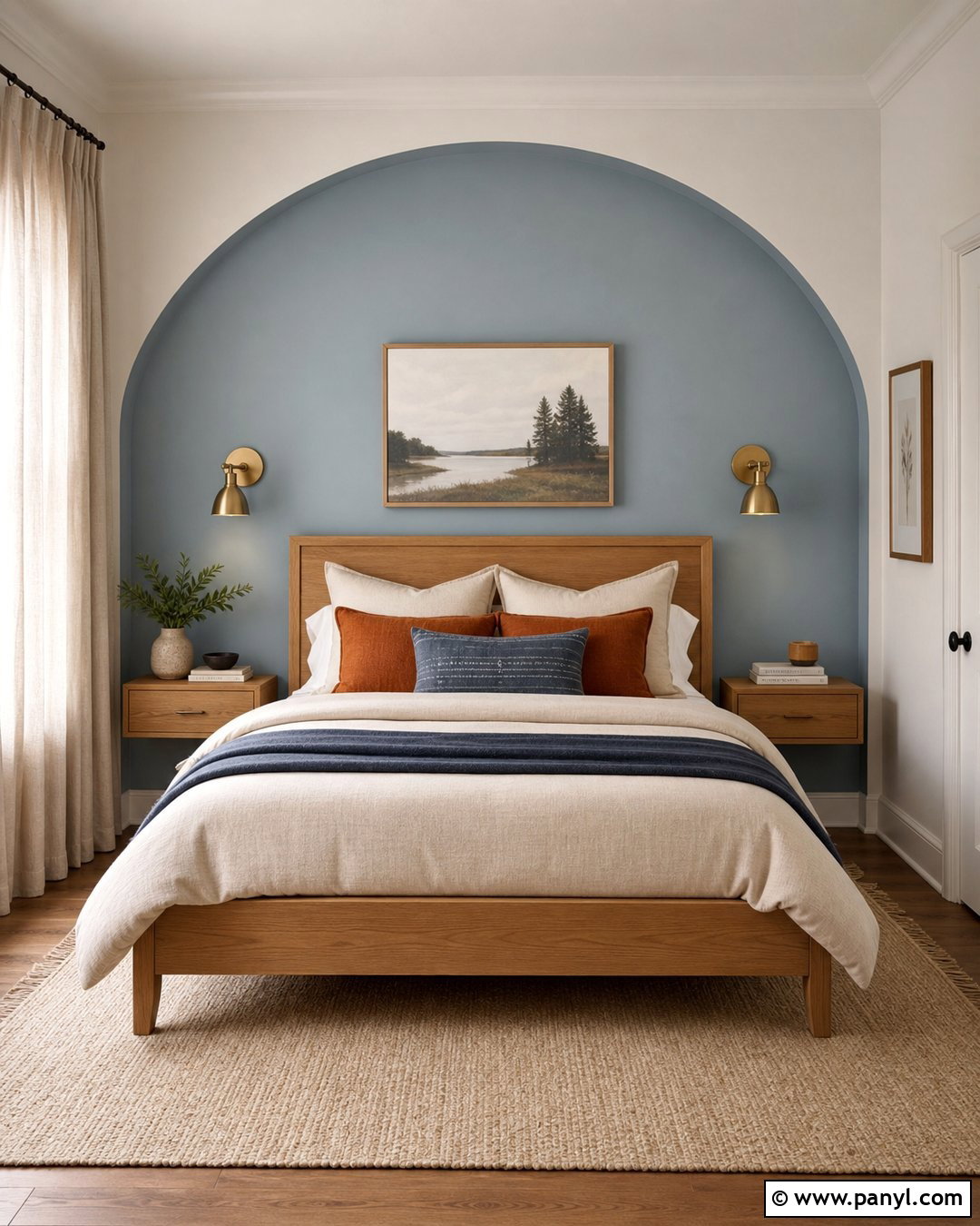 Light Blue Arched Accent Wall - 35 light blue accent wall ideas