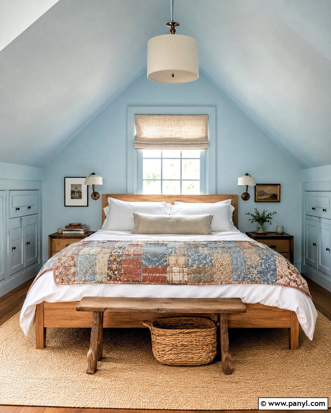 Light Blue Attic Bedroom - 20 light blue rooms