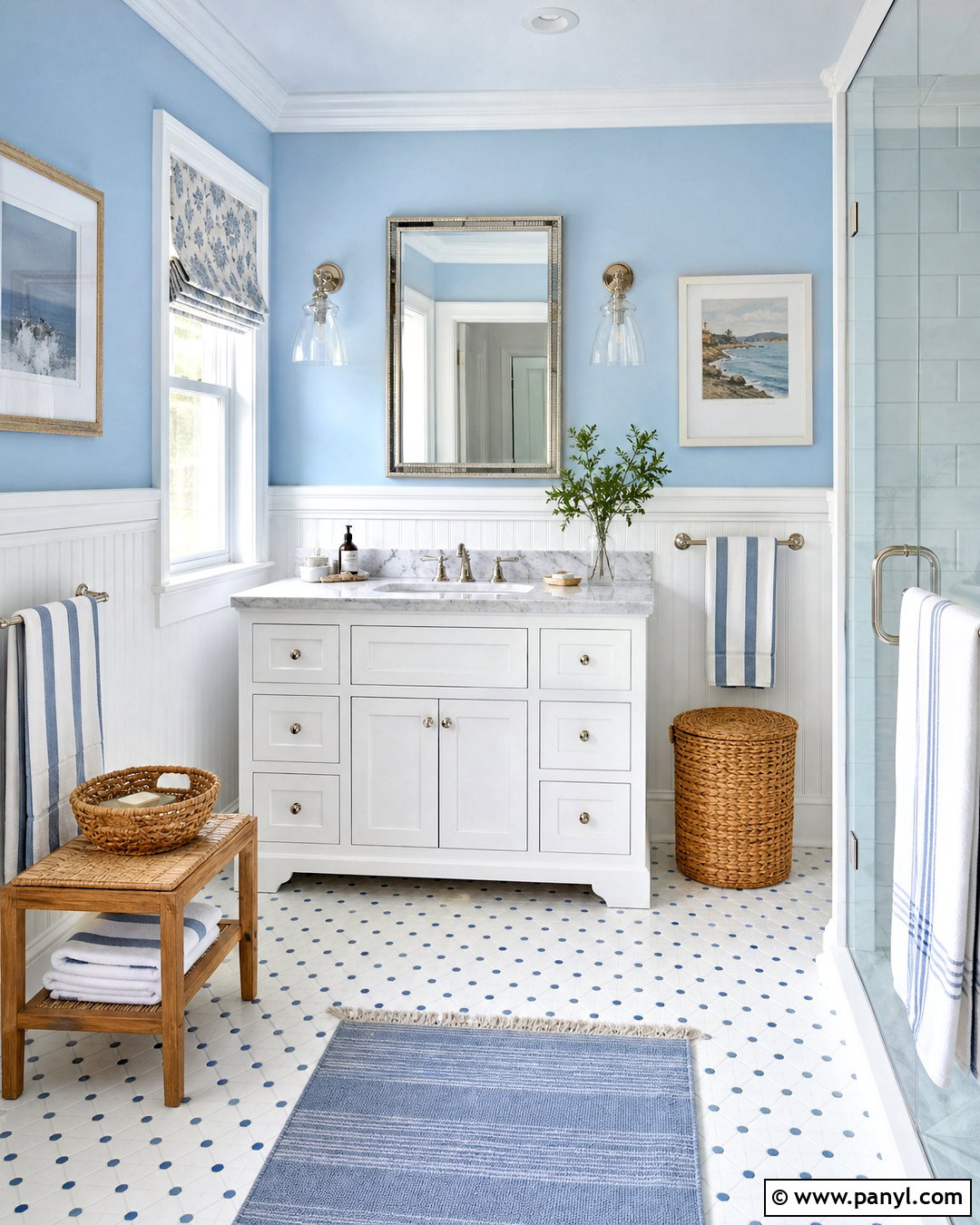 Light Blue Bathroom Walls - 20 white and blue bathroom ideas