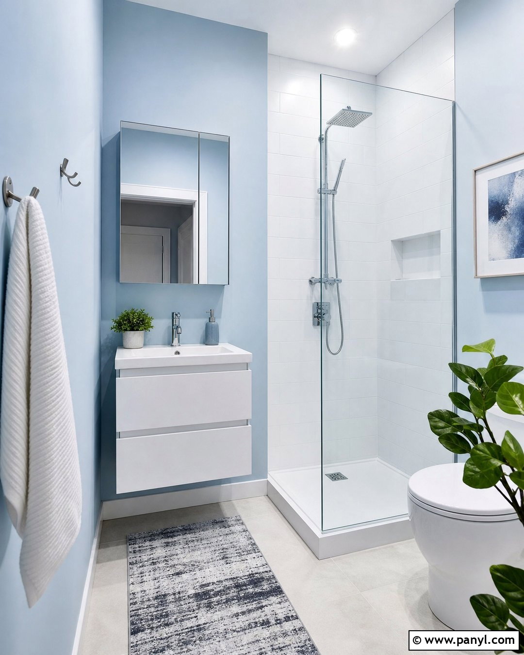 Light Blue Bathroom Walls For Small Bathrooms - 30 Bathroom Blue Walls