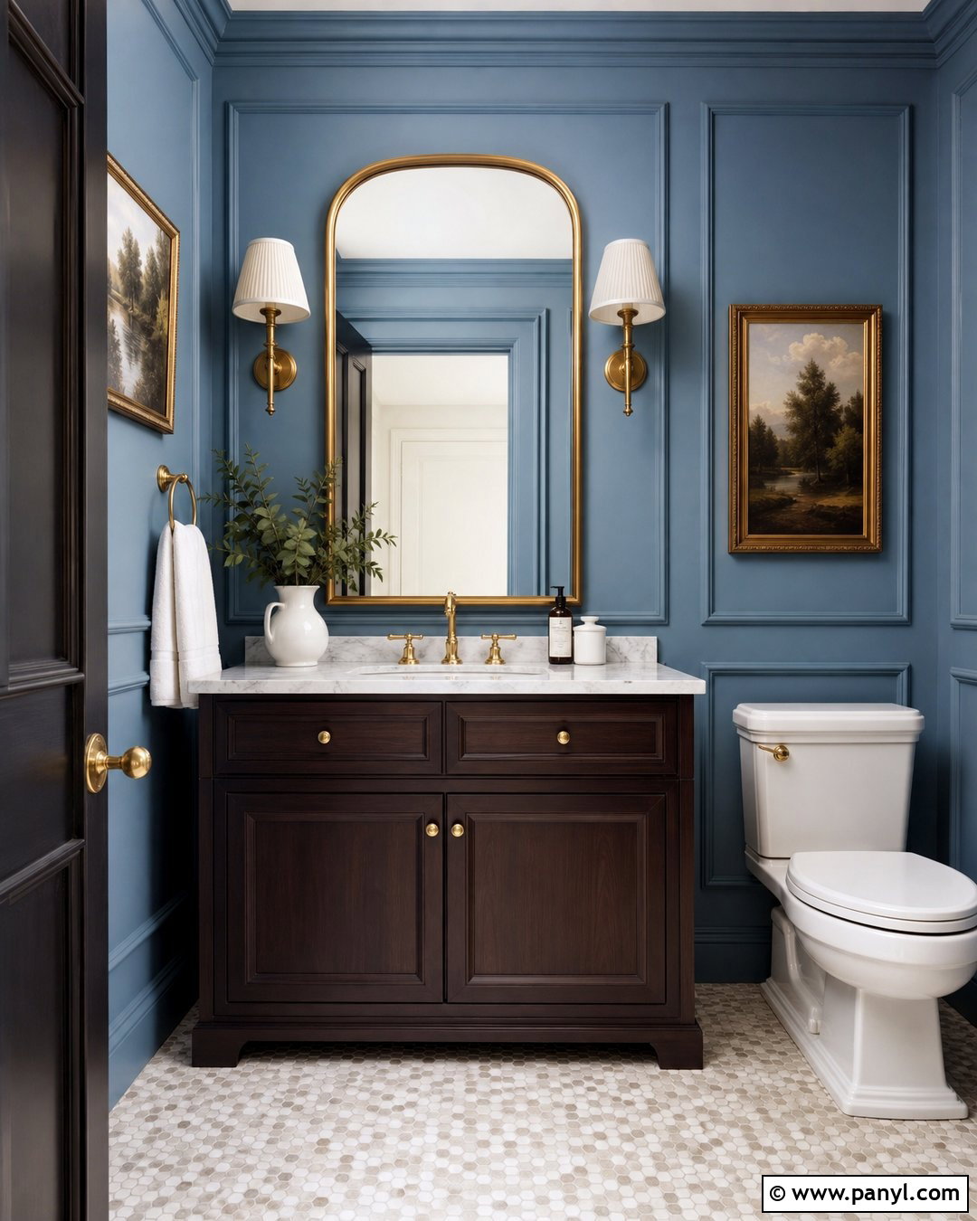 Light Blue Bathroom Walls With Picture Frame Molding - 35 light blue bathroom walls