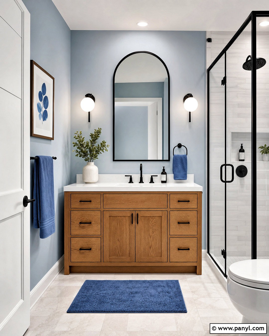 Light Blue Bathroom With Black Accents - 20 light blue bathroom ideas