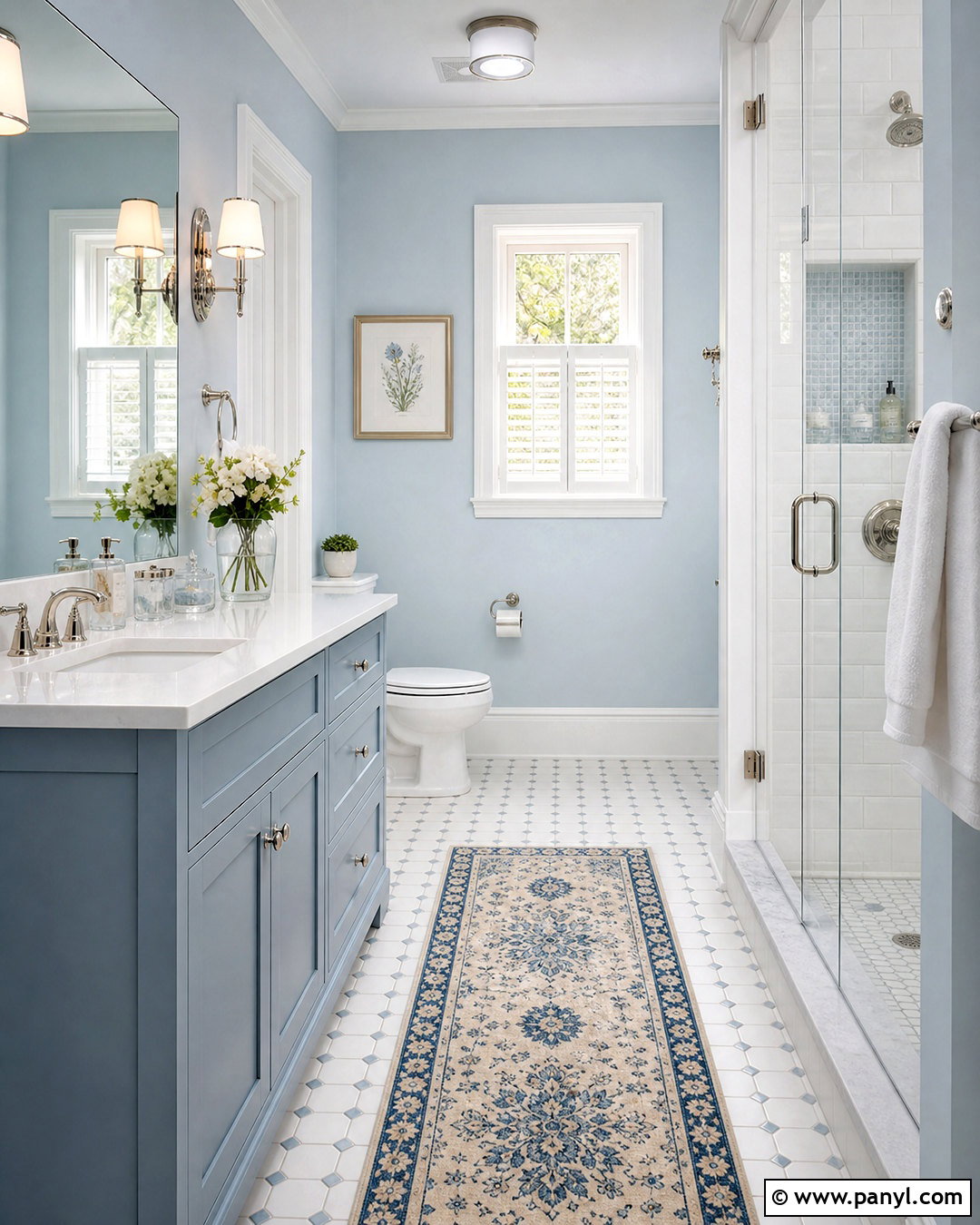 Light Blue Bathroom With Blue Vanity - 20 light blue bathroom ideas