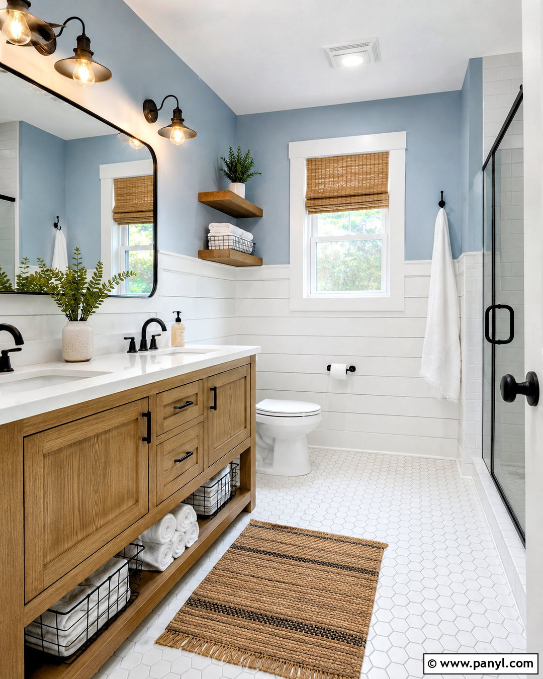 Light Blue Bathroom With Farmhouse Decor - 20 light blue bathroom decor ideas