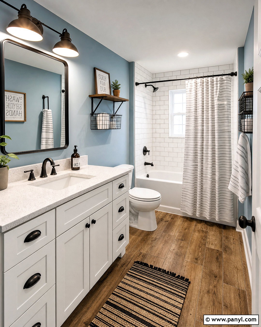 Light Blue Bathroom With Farmhouse Decor - 20 light blue bathroom ideas