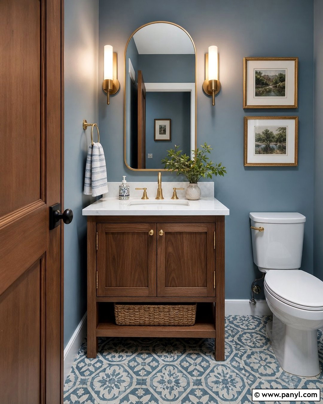 Light Blue Bathroom With Powder Room Decor - 25 Bathroom With Light Blue Walls