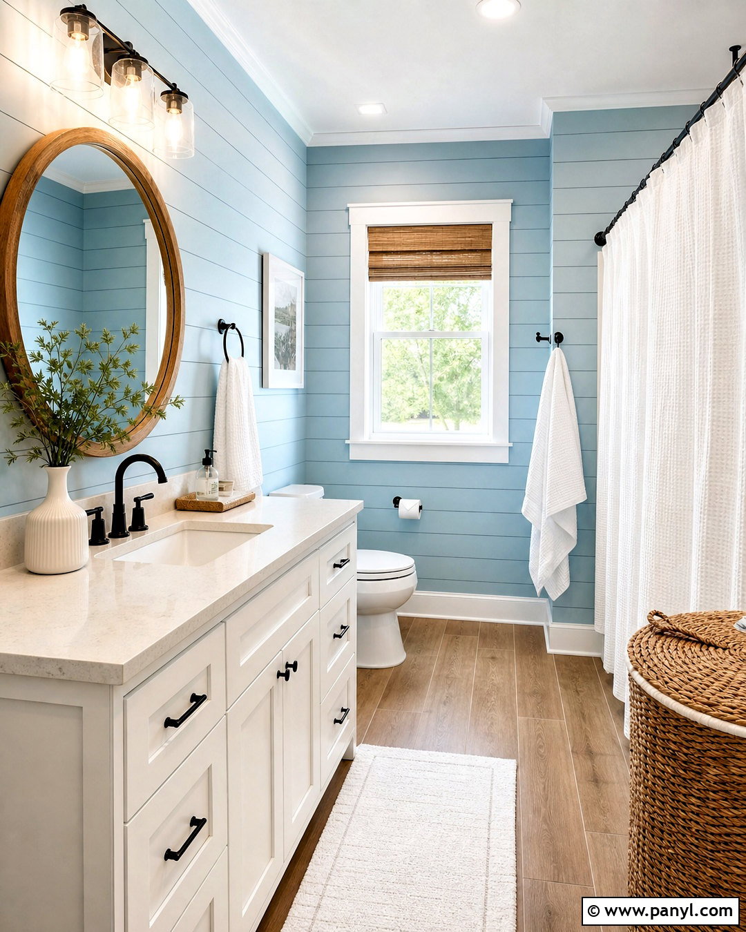 Light Blue Bathroom With Shiplap - 20 light blue bathroom ideas