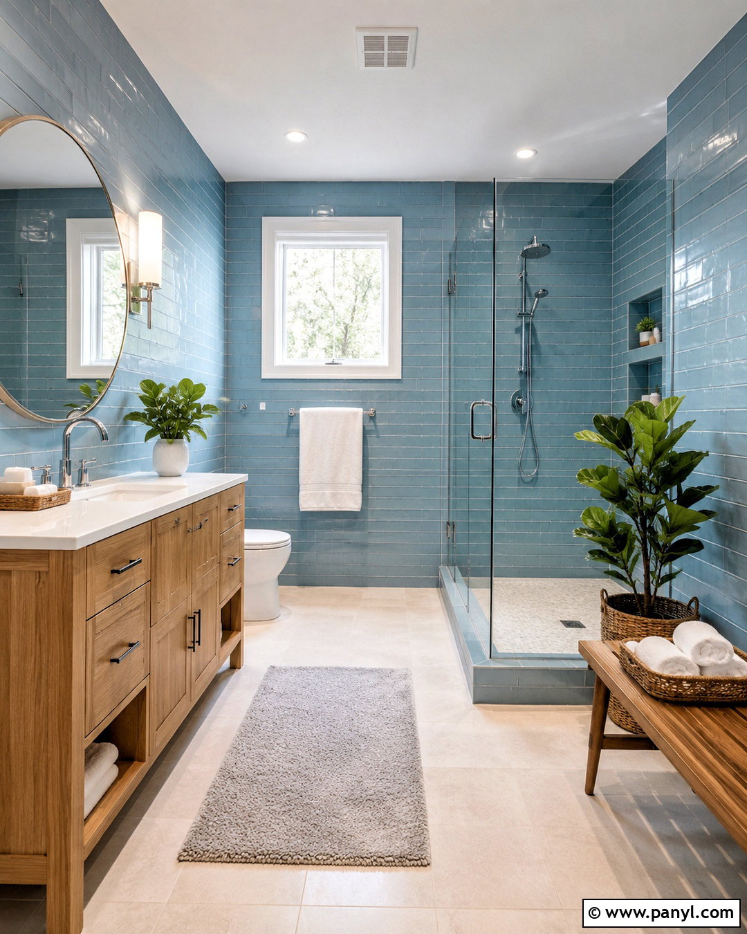 Light Blue Bathroom With Subway Tile - 20 light blue bathroom decor ideas