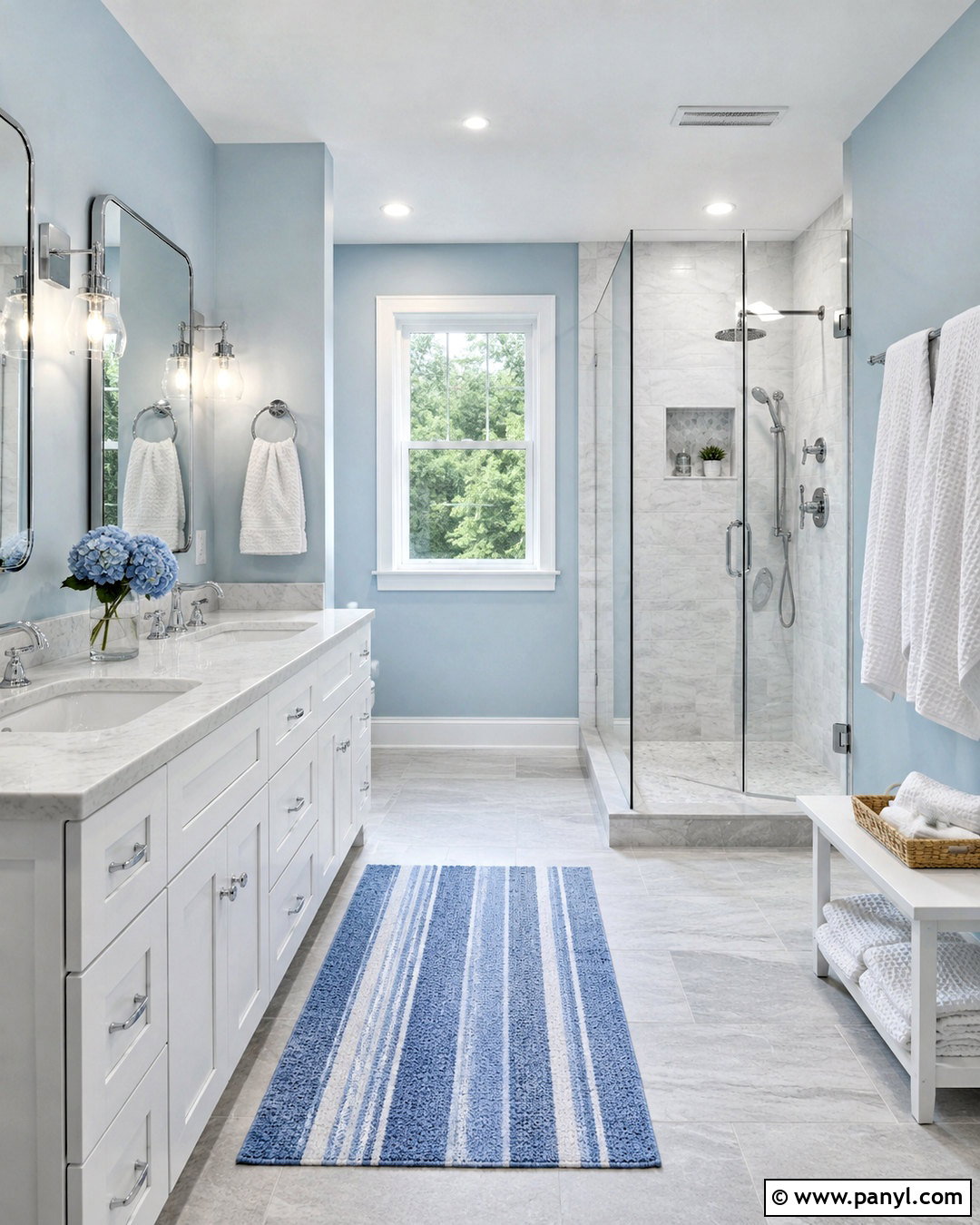 Light Blue Bathroom With White Vanity - 20 light blue bathroom decor ideas