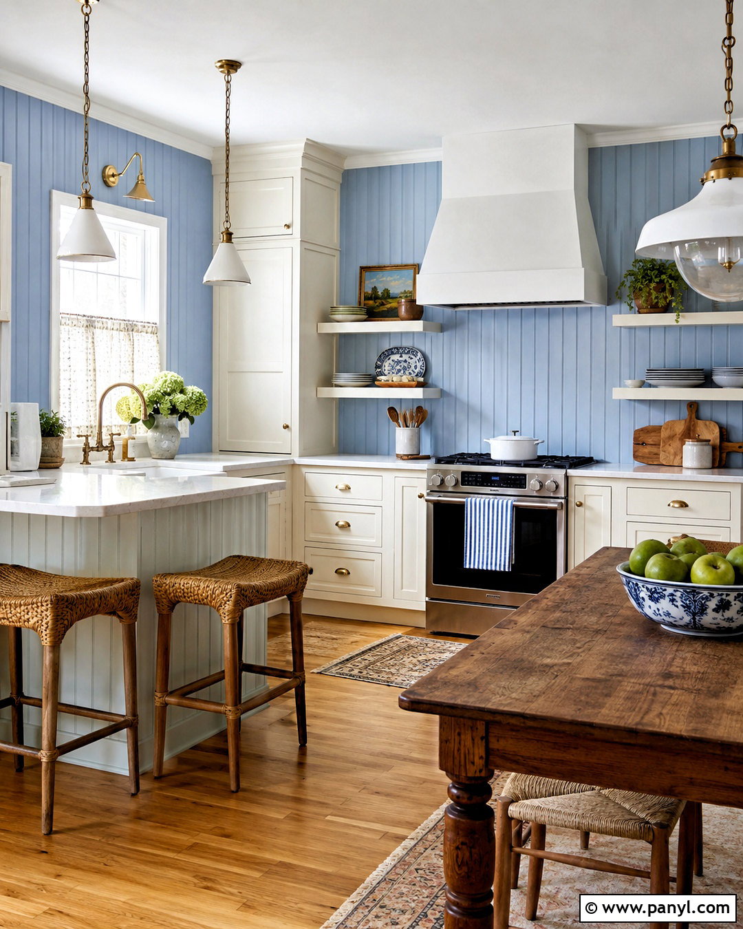 Light Blue Beadboard Kitchen Walls - 40 light blue kitchen walls