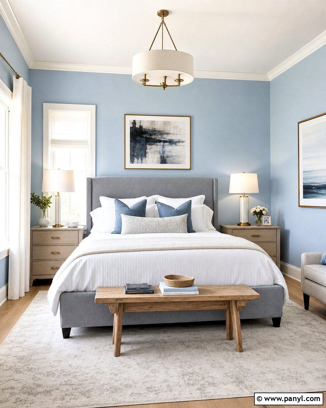 Light Blue Bedroom With Gray Furniture - 20 light blue walls bedroom ideas