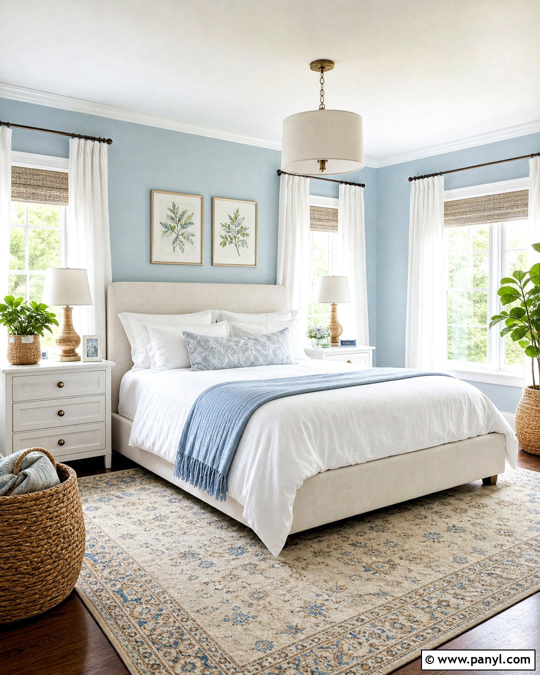 Light Blue Bedroom With White Bedding - 20 light blue walls bedroom ideas