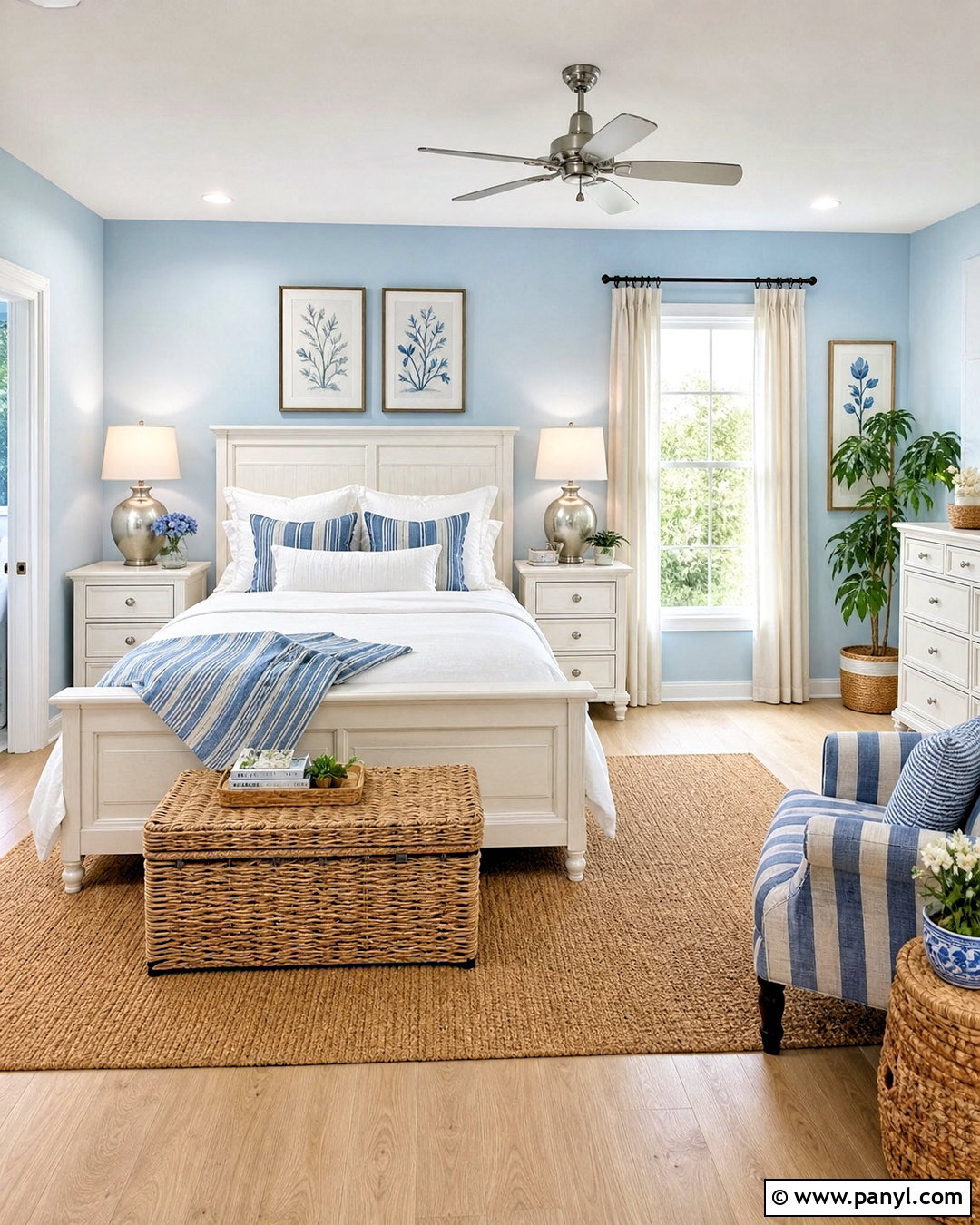 Light Blue Bedroom With White Furniture - 20 blue paint bedroom ideas