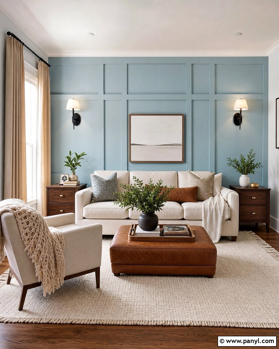 Light Blue Board And Batten Wall - 35 light blue accent wall ideas