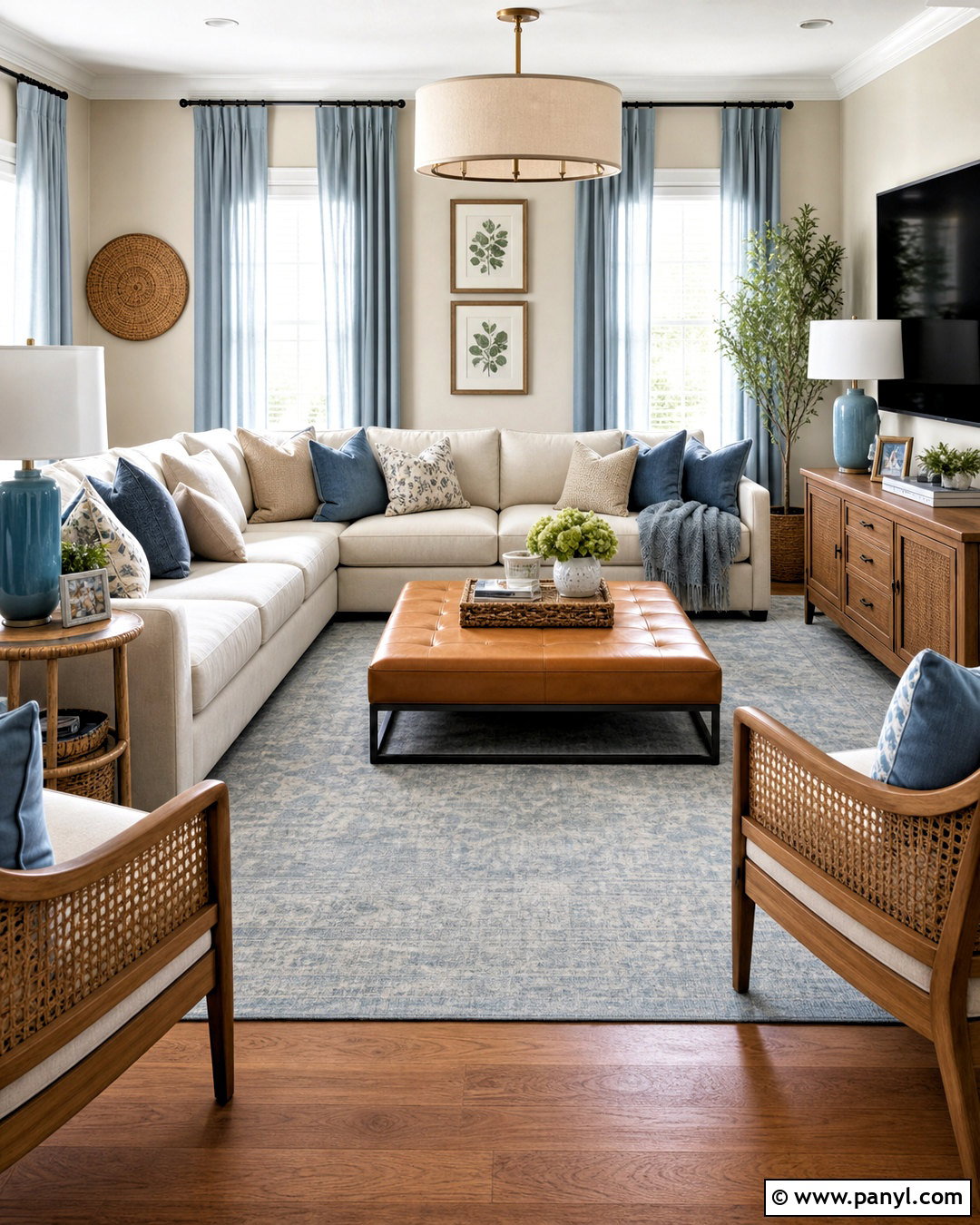 Light Blue Brown And Cream Living Room - 20 light blue and brown living room ideas