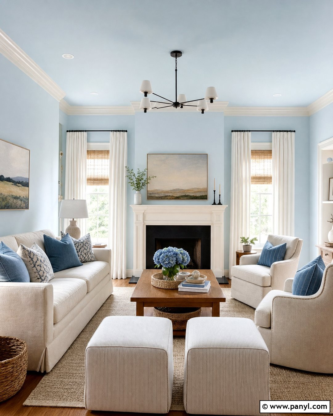 Light Blue Ceiling With Matching Walls - 35 Light Blue Wall Color Ideas