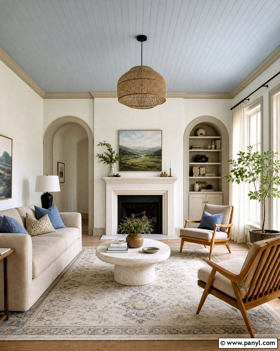 Light Blue Ceiling With Neutral Walls - 20 light blue interior ideas