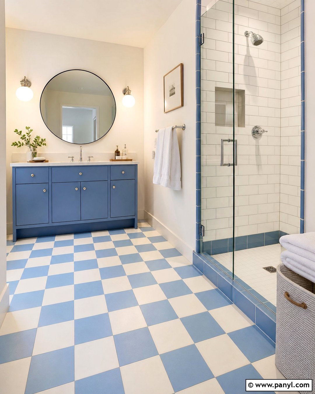 Light Blue Checkerboard Bathroom - 20 Light Blue Color For Bathroom Ideas