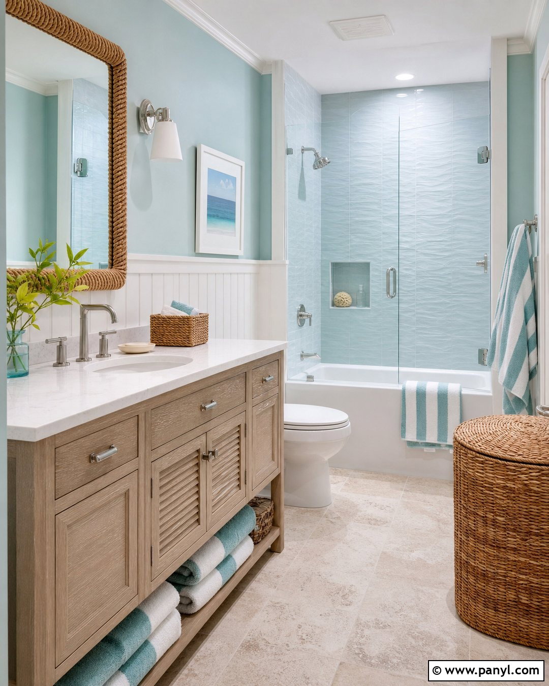 Light Blue Coastal Bathroom - 20 Light Blue Color For Bathroom Ideas
