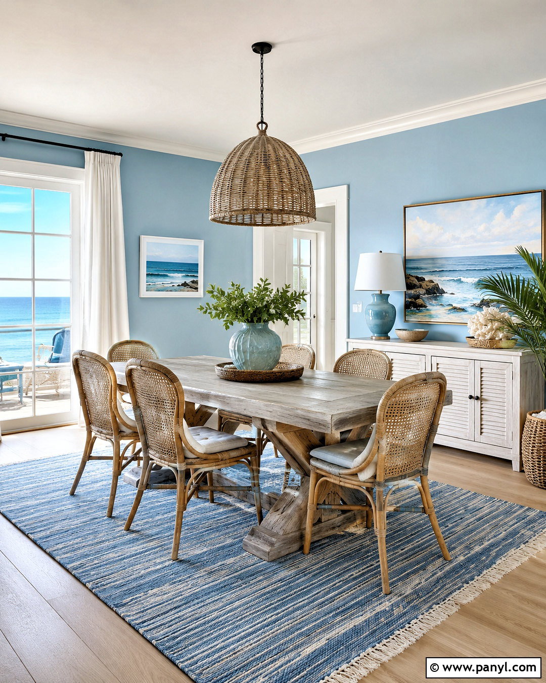 Light Blue Coastal Dining Room - 20 light blue dining room ideas