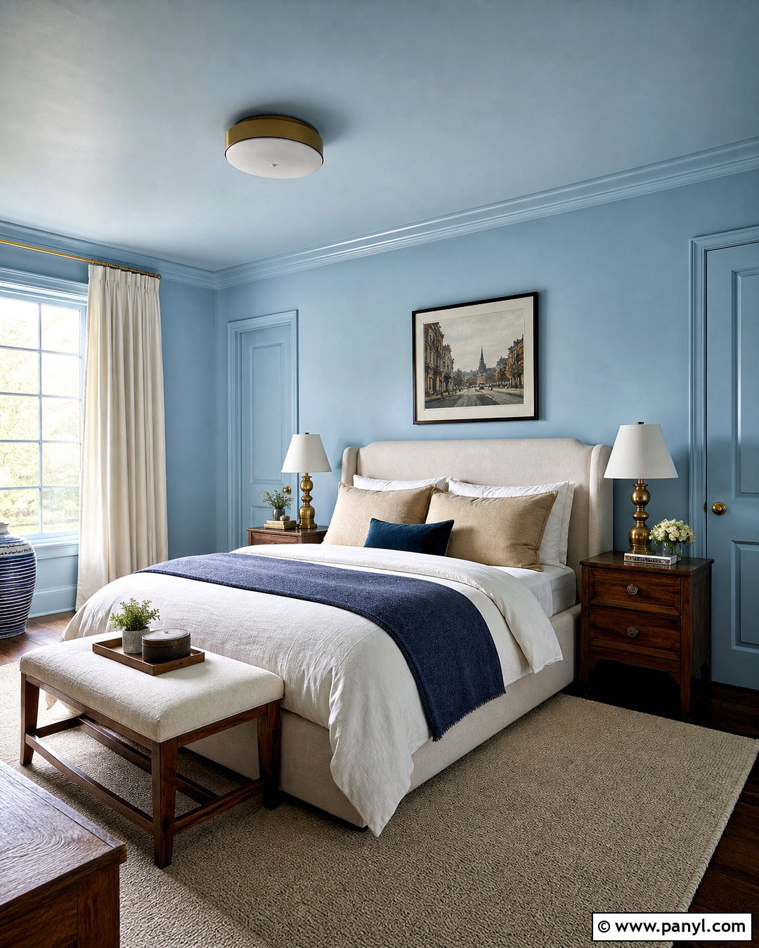 Light Blue Color Drenched Bedroom - 20 light blue walls bedroom ideas