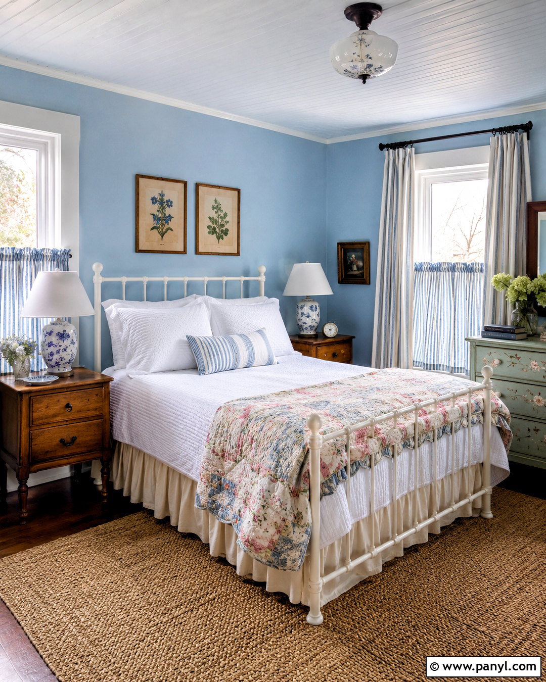 Light Blue Cottage Bedroom - 20 light blue rooms