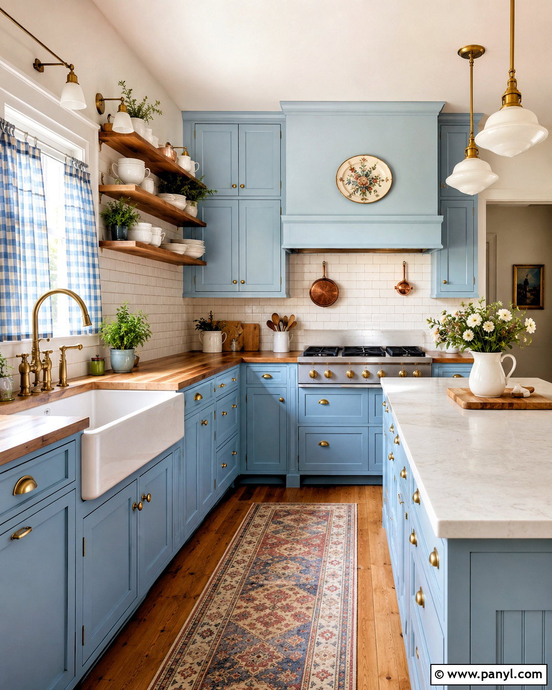 Light Blue Cottage Kitchen - 20 light blue rooms