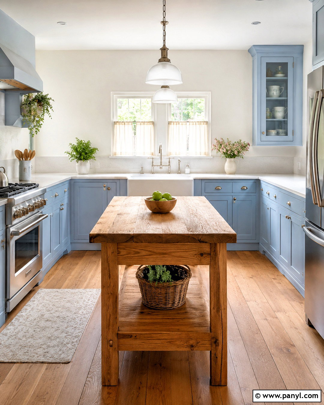 Light Blue Cottage Kitchen - 20 blue cottage kitchen ideas