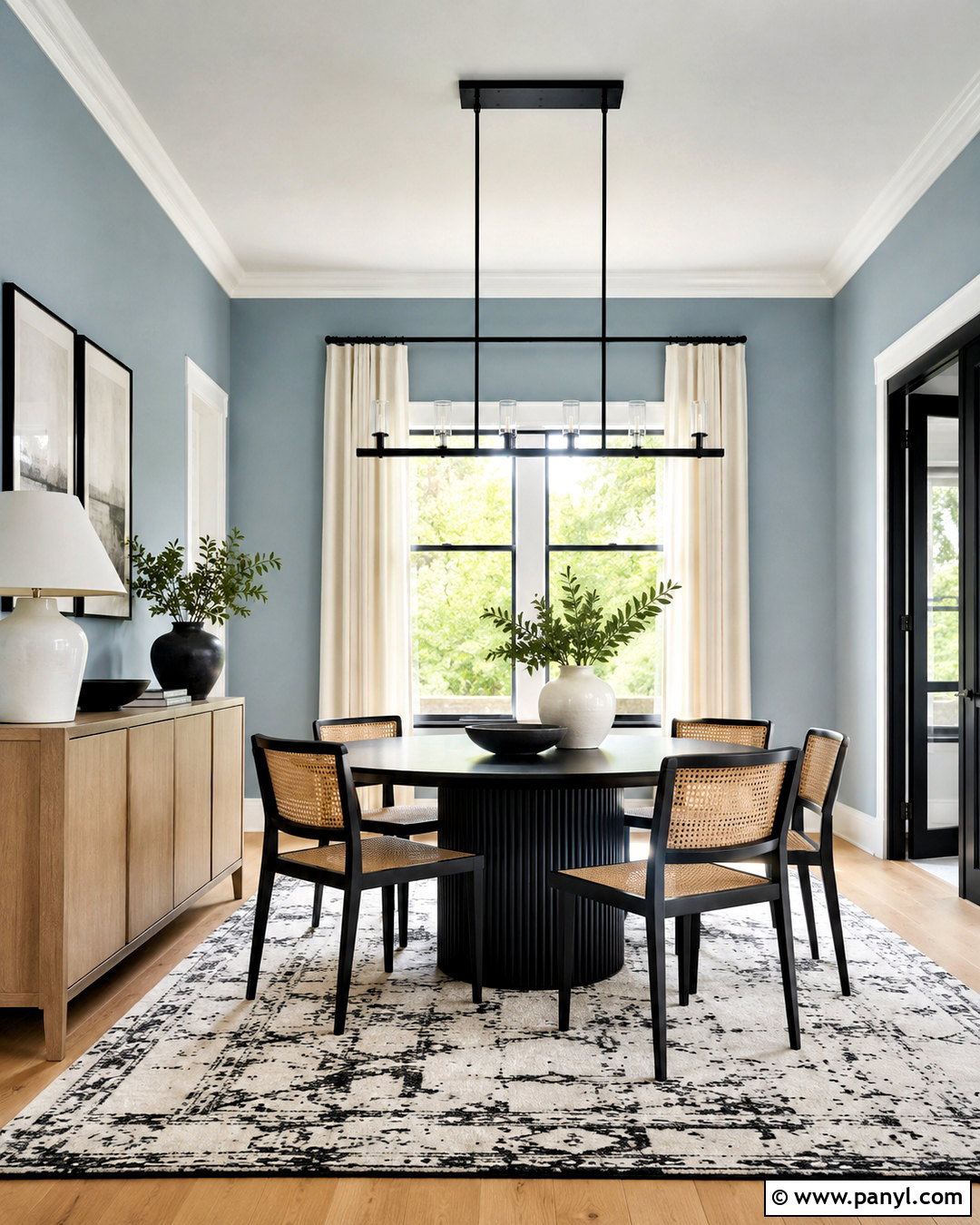 Light Blue Dining Room With Black Accents - 20 light blue dining room ideas