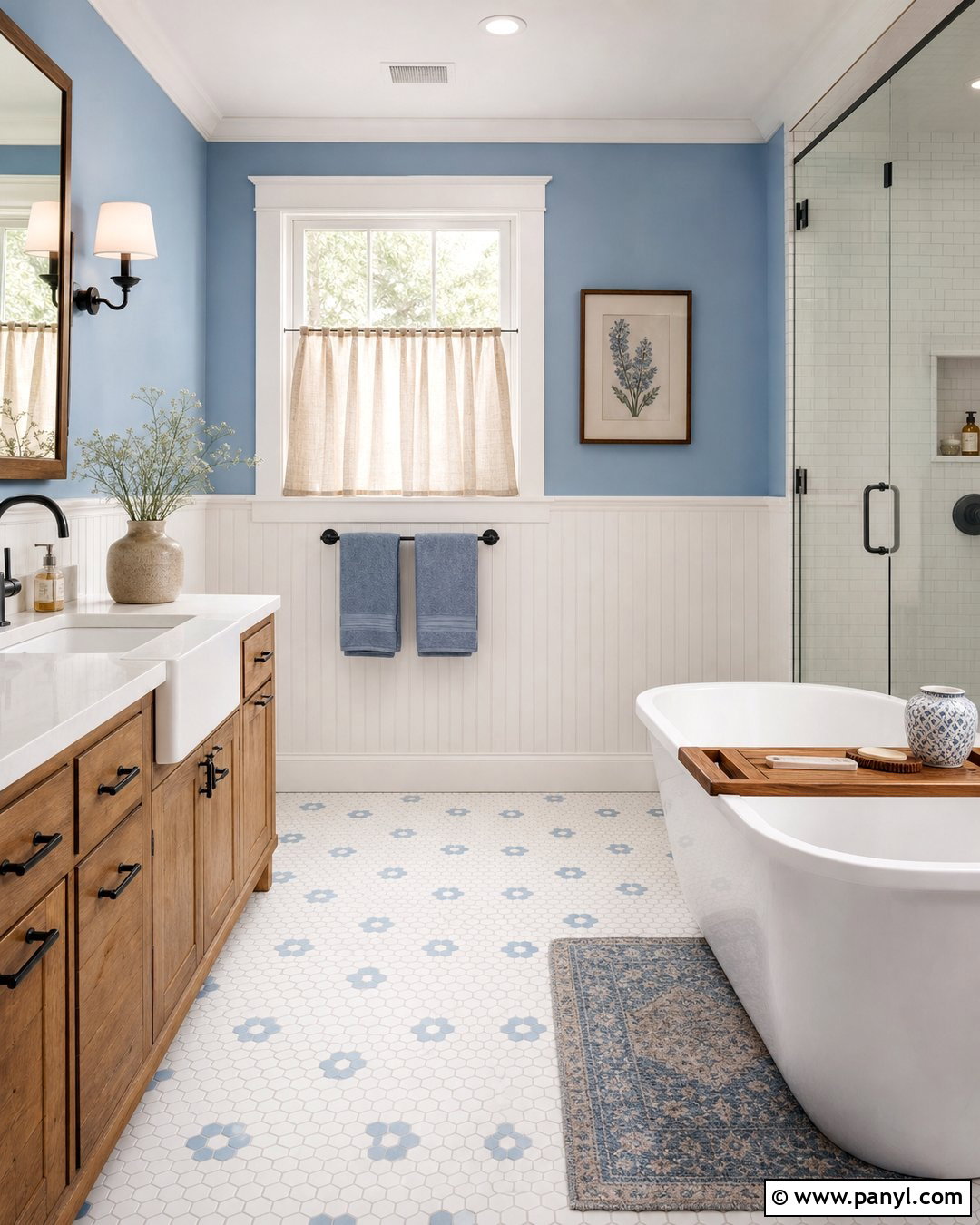 Light Blue Farmhouse Bathroom - 20 Light Blue Color For Bathroom Ideas