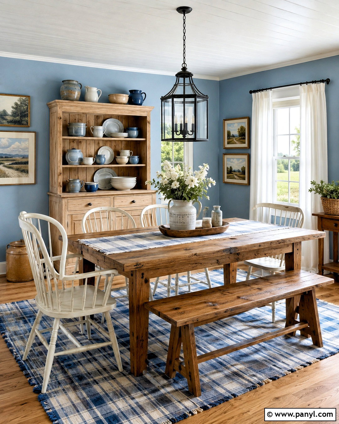 Light Blue Farmhouse Dining Room - 20 light blue dining room ideas